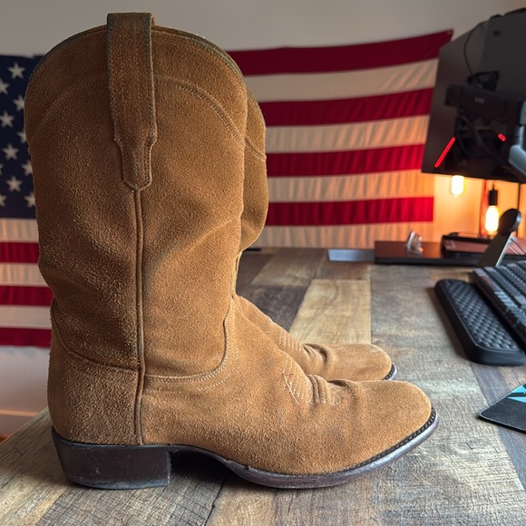 Tecovas The Johnny Cowboy Boot Size 11 1/2 D Honey Suede - Picture 3 of 6